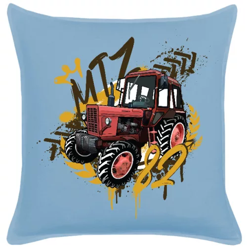 mtz 82 modrá bavlnený plátnený vankúš (mtz king)