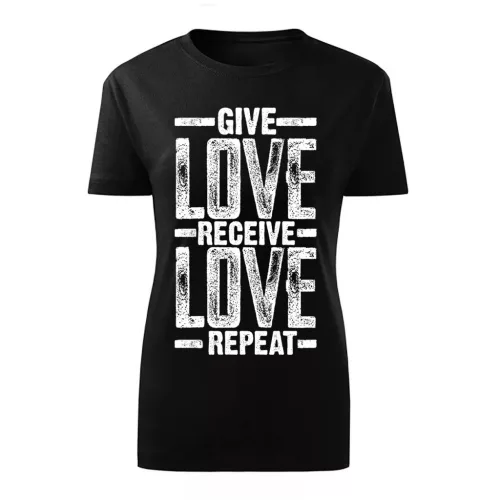 give love...čierna dámske tričko