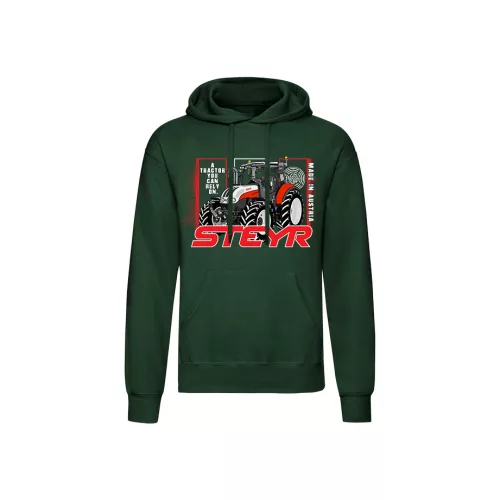 svetre steyr s kapucňou zelený