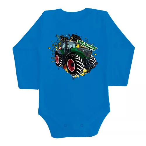 fendt body pre bábätká modrý dlhý rukáv