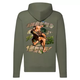 maďarská vizsla zelený sveter na zips