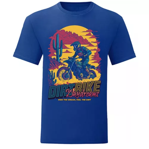 dirtbike motorcycle tričko modrá