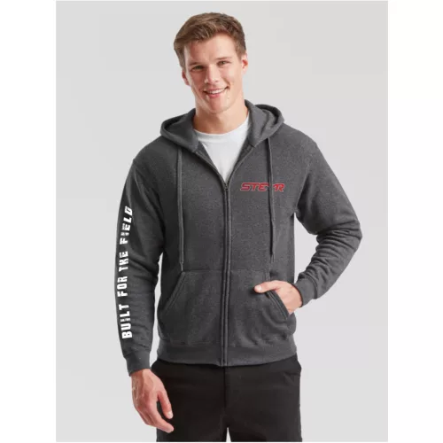 sivá mikina so zipsom steyr style