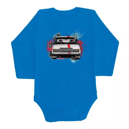lada 2107 modrá dlhý rukáv dojčenské body