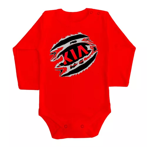 dojčenské body kia červená dlhým rukávom