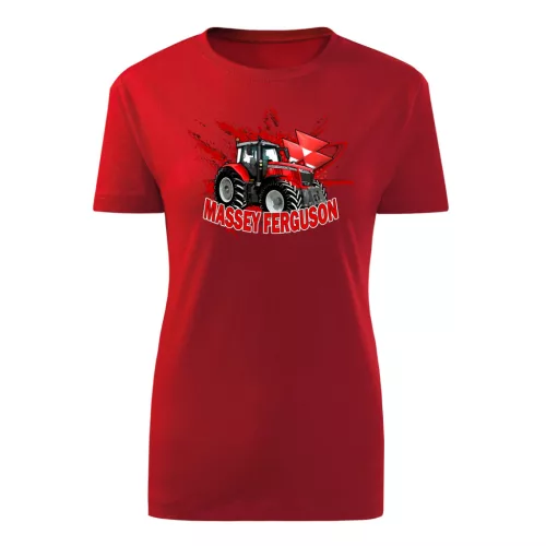 dámske tričko massey ferguson červený traktor