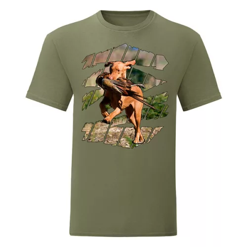 maďarská vizsla zelené tričko s bažantom