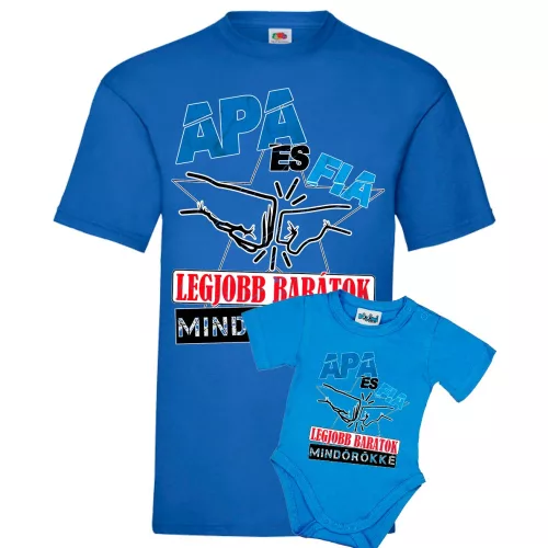 otec a syn najlepší priatelia s modrým bodym súprava