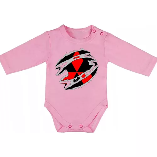 mitsubishi ružové detské telo s dlhým rukávom