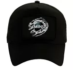 mini čierna vymeniteľná baseballová čiapka