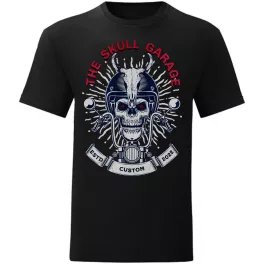 the skull garage tričko čierne