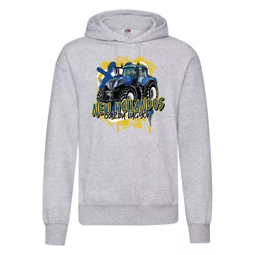 new holland farmárska svetlo šedá mikina s kapucňou nová