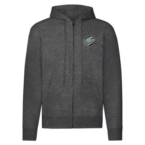 land rover zips tmavá šedá mikina