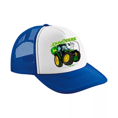 modro biela ​​zelená traktor baseball čiapka