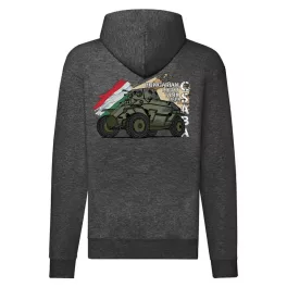 csaba light tank sveter na zips (tmavošedá)
