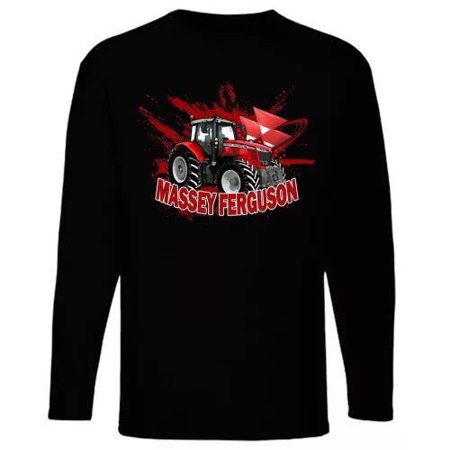 massey ferguson - tričko s dlhým rukávom čierne
