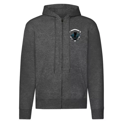 hunter coat tmavosivá mikina na zips