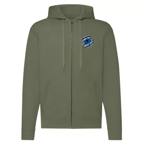 mikina na zips s logom new holland zelená