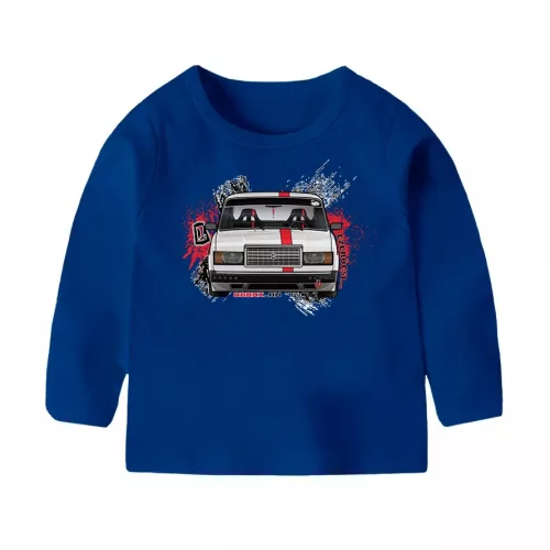 lada 2107 detské tričko s dlhým rukávom modré