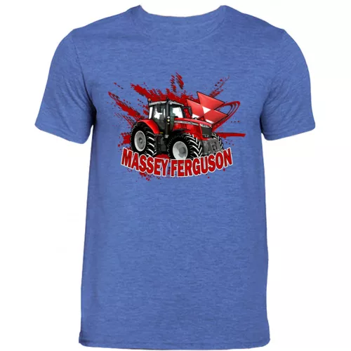tričko massey ferguson tractor modré