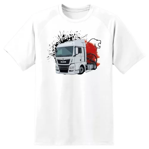 man biele tričko s krátkym rukávom