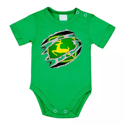 zelený traktor zelené body s krátkym rukávom