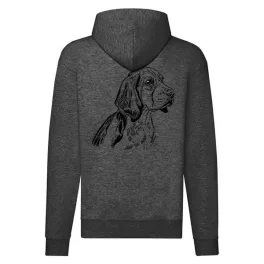 beagle tmavosivá mikina na zips