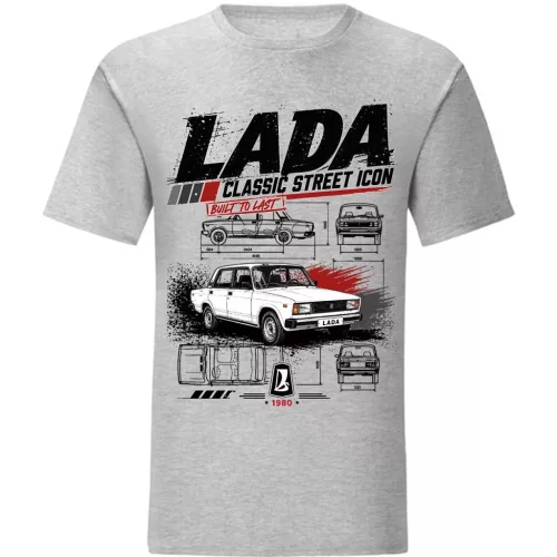 LADA STREET ŠEDÉ TRIČKO 