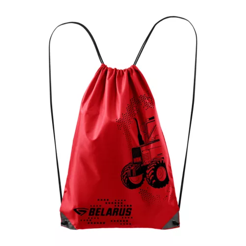 mtz 892 červený batoh s čiernym obrysom