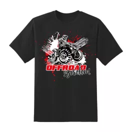 čierne tričko so vzorom offroad love