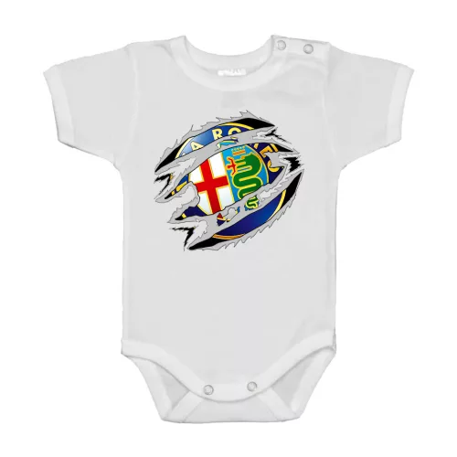 alfa romeo biely krátky rukáv dojenské telo