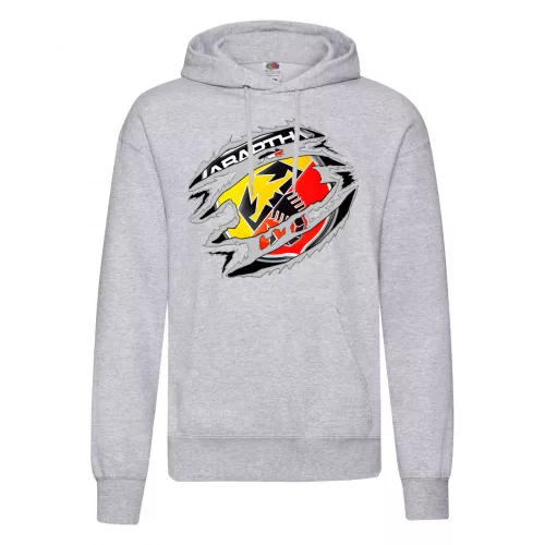 svetre s kapúcou abarth svetlo sivá