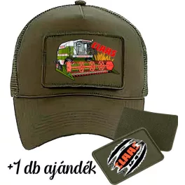   claas dominator army zelená vymeniteľná baseballová čiapka