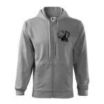 vizsla psi sivý sveter s kapúcou