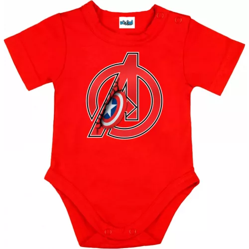 body čiapkatain america bábätká, kombinéza červená