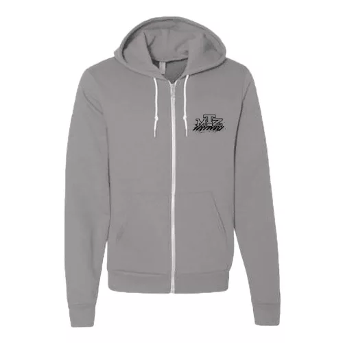 svetlo sivá sveter s kapucou na zips nový tvarovaný mtz