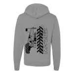 svetlo sivá sveter s kapucou na zips nový tvarovaný mtz