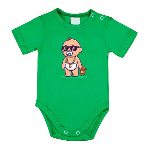 cool bábätká bábätká telo s krátkymi rukávmi zelené