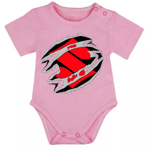 suzuki ružové dojčenské telo s krátkym rukávom