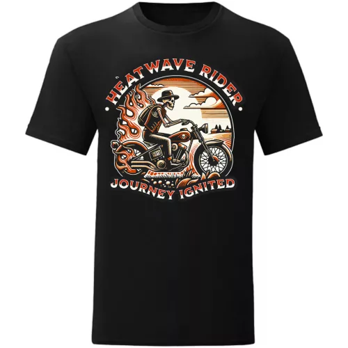 heat wave rider motorcycle tričko čierne