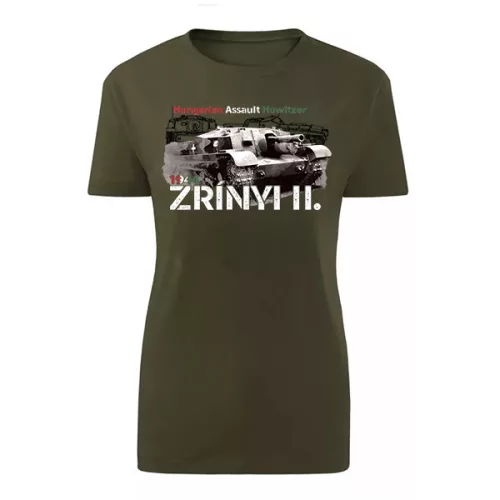dámske tričko zrínyi ii tank (zelená)
