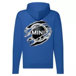 modrá mikina s mini zipsom