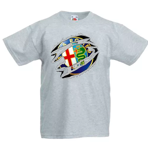 alfa romeo šedé detské tričko