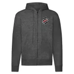 svetr s mikinou isuzu na zips šedý
