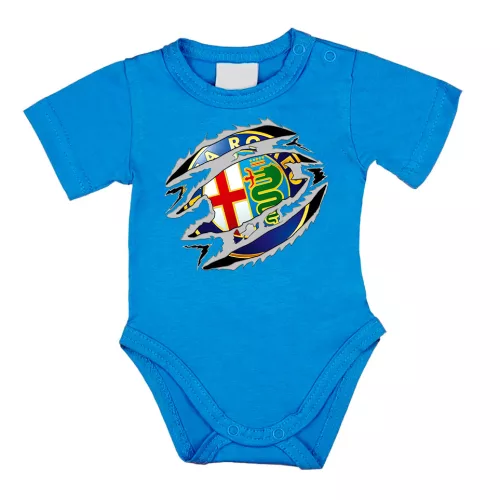 alfa romeo modré dojčenské telo s krátkym rukávom