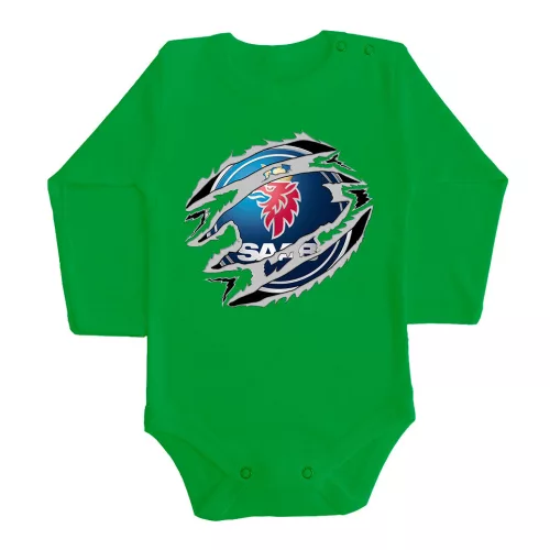 saab zelená dlhý rukáv dojenské telo