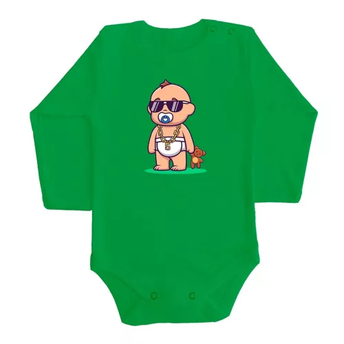 cool bábätká dlhý rukáv bábätká telo zelené