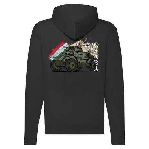 csaba light tank sveter na zips (čierny)