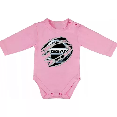 nissan ružové dojčenské telo s dlhým rukávom