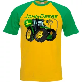 zelené tričko s krátkym rukávom traktor (zeleno-žlté)
